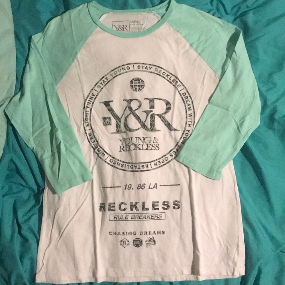 Young and reckless baseball tee